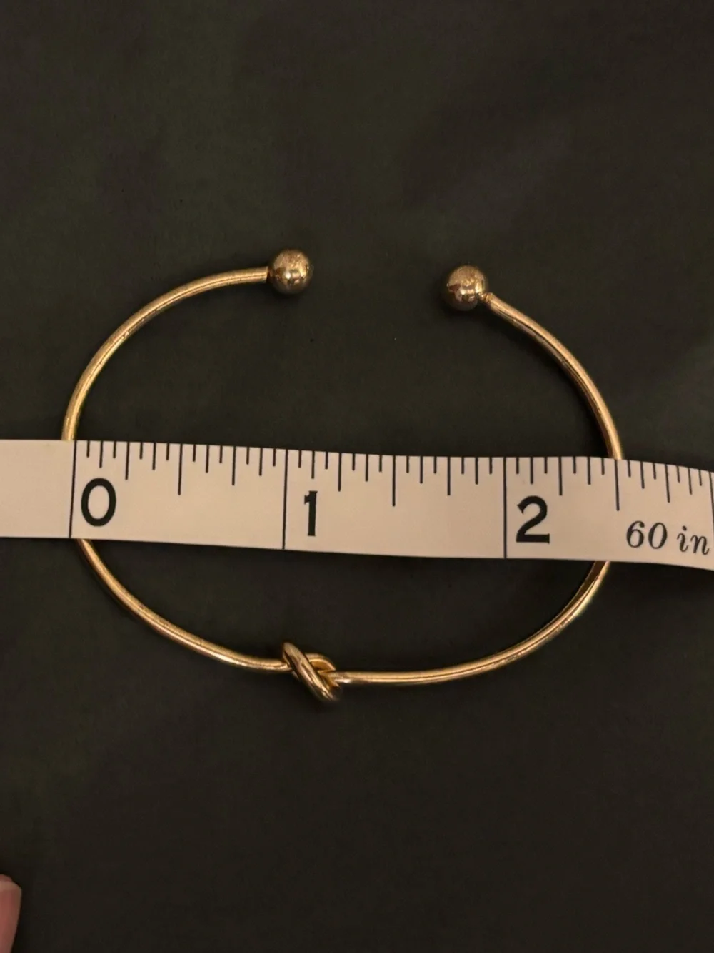 Minimalist Gold Knot Open Cuff Bracelet for Women